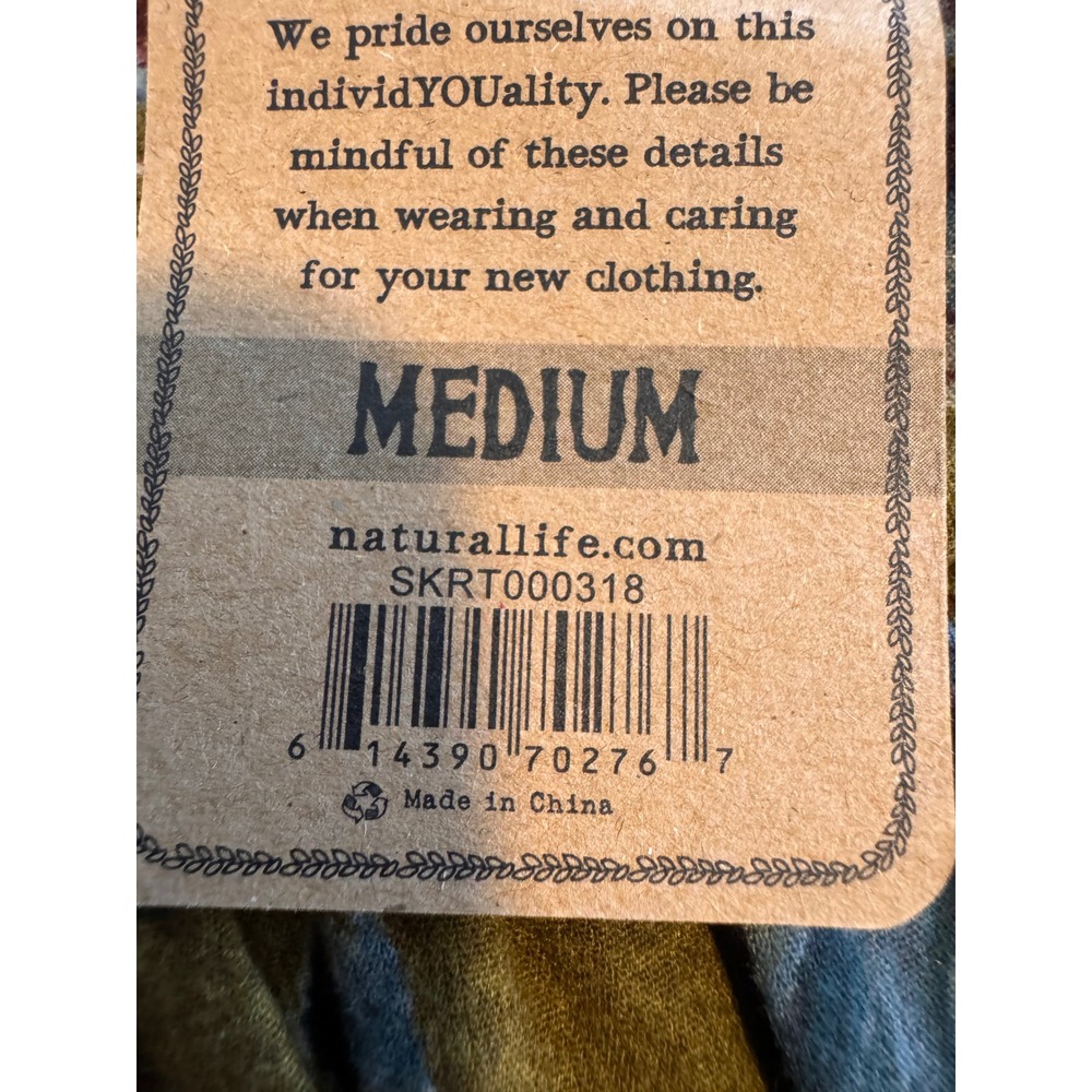 Natural Life Mustard Floral Smocked Maxi Skirt Boho Medium NEW - Picture 4 of 4